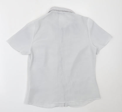 Womens UK Size 12 BM Collection Grey Basic Button-Up