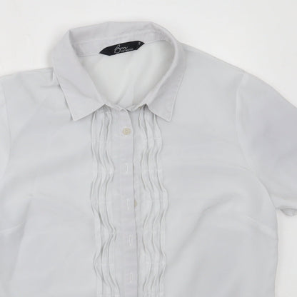 Womens UK Size 12 BM Collection Grey Basic Button-Up