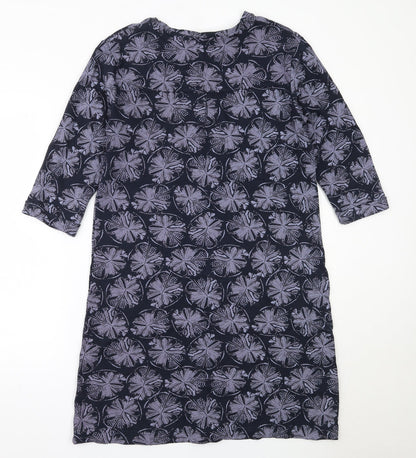 EWM Womens Blue  Cotton Shift  Size 14  Round Neck