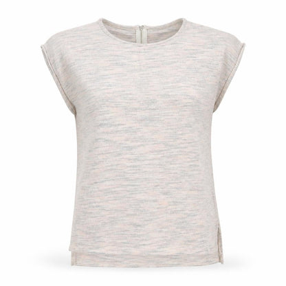 Womens UK Size 10 Warehouse Ivory Basic T-Shirt