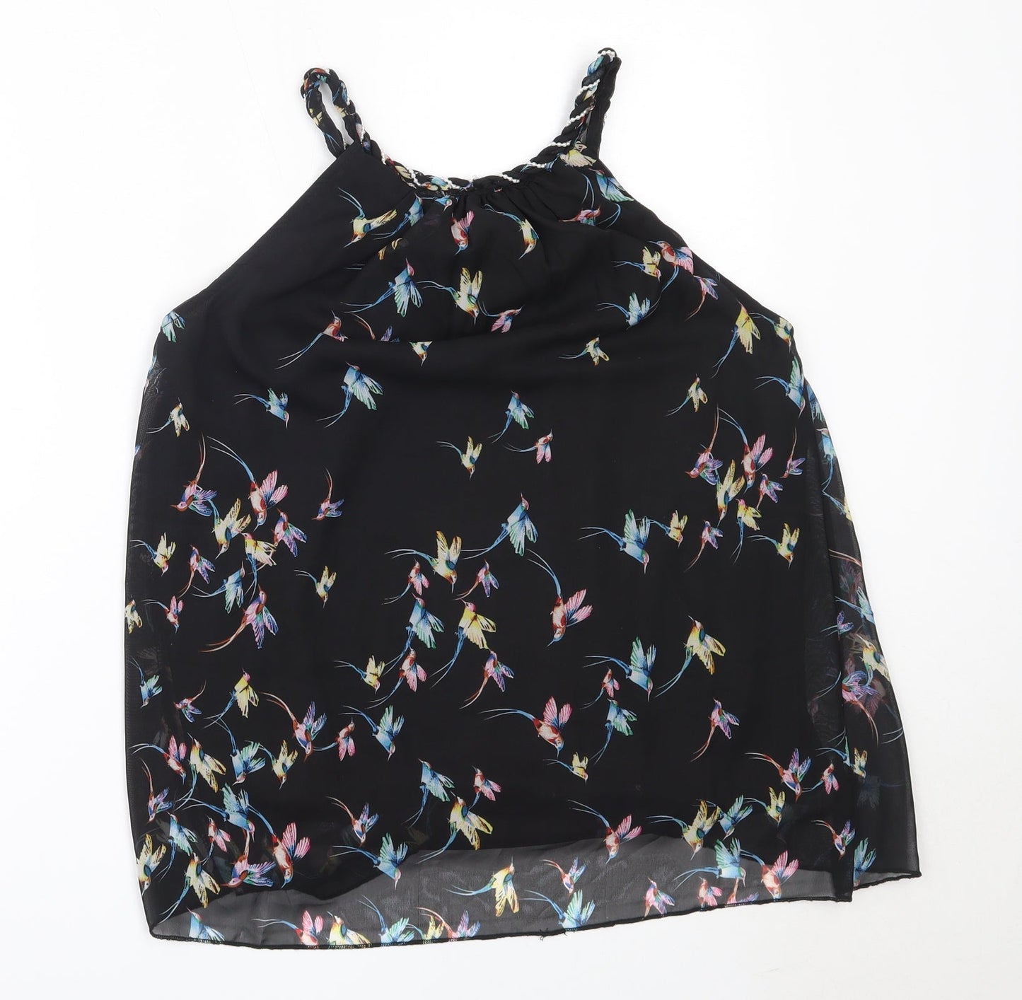 Womens UK Size 10 Izabel London Black Basic Blouse