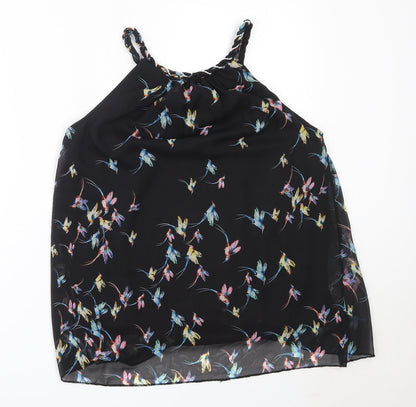 Womens UK Size 10 Izabel London Black Basic Blouse