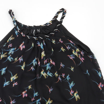 Womens UK Size 10 Izabel London Black Basic Blouse