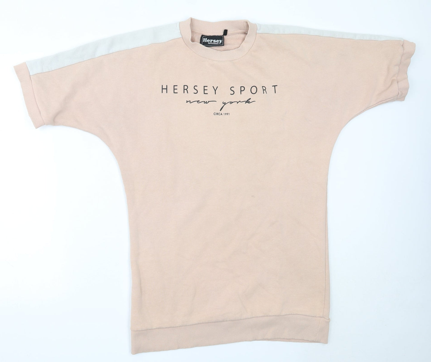 Hersey Womens Pink  Cotton Pullover Sweatshirt Size 10