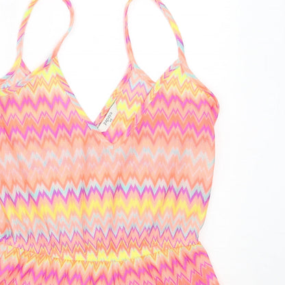 Papaya Womens Orange  Polyester Playsuit One-Piece Size XS