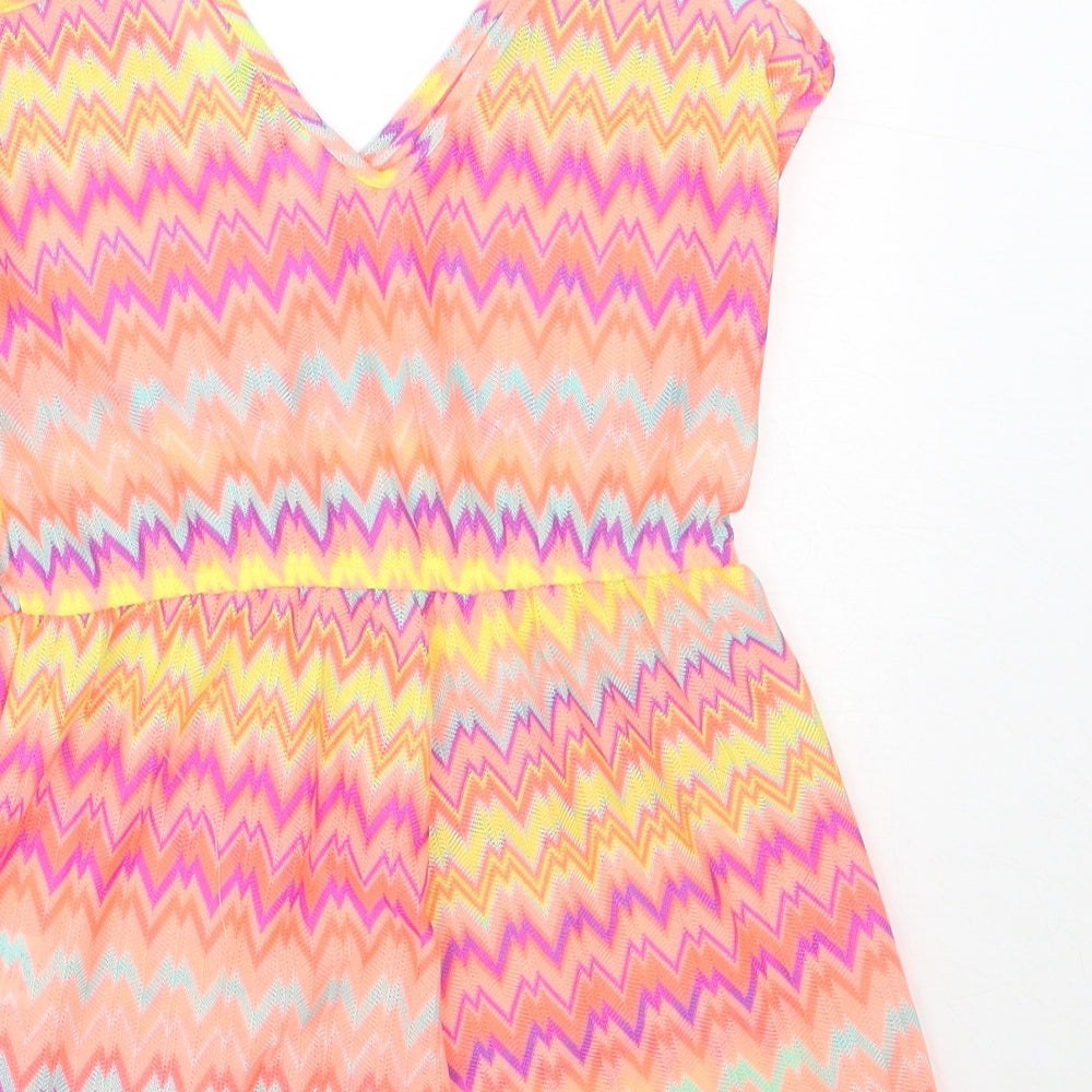 Papaya Womens Orange  Polyester Playsuit One-Piece Size XS