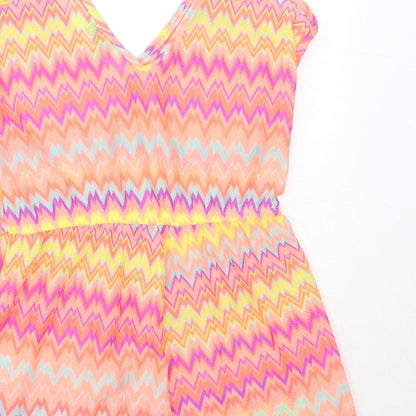 Papaya Womens Orange  Polyester Playsuit One-Piece Size XS