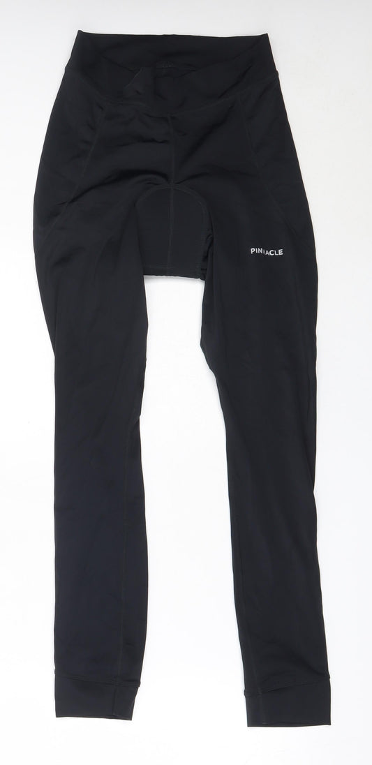 Pinnacle Womens Black  Polyester Capri Leggings Size 10  Regular