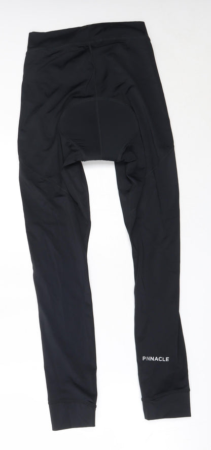 Pinnacle Womens Black  Polyester Capri Leggings Size 10  Regular