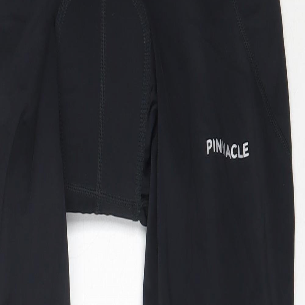 Pinnacle Womens Black  Polyester Capri Leggings Size 10  Regular