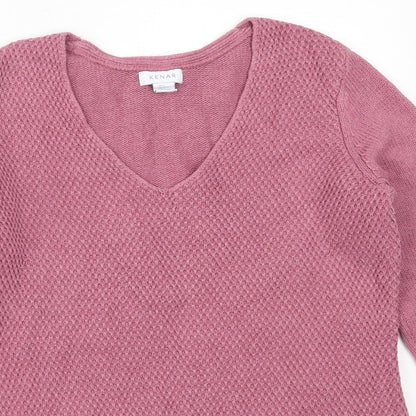 Womens UK Size L Kenar Pink Pullover Jumper