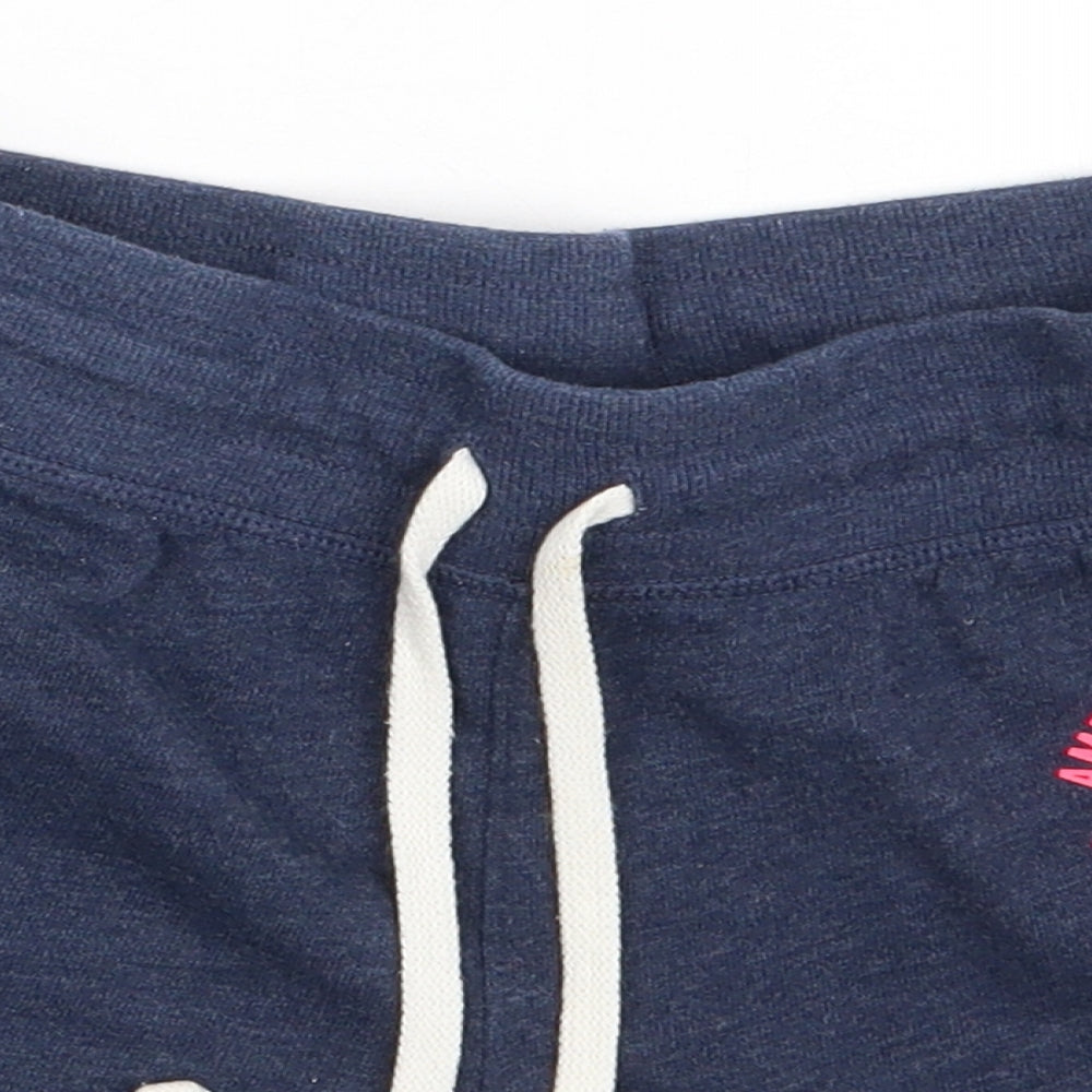Gap Girls Blue  Cotton Sweat Shorts Size 6-7 Years  Regular Tie
