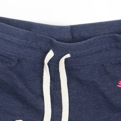 Gap Girls Blue  Cotton Sweat Shorts Size 6-7 Years  Regular Tie