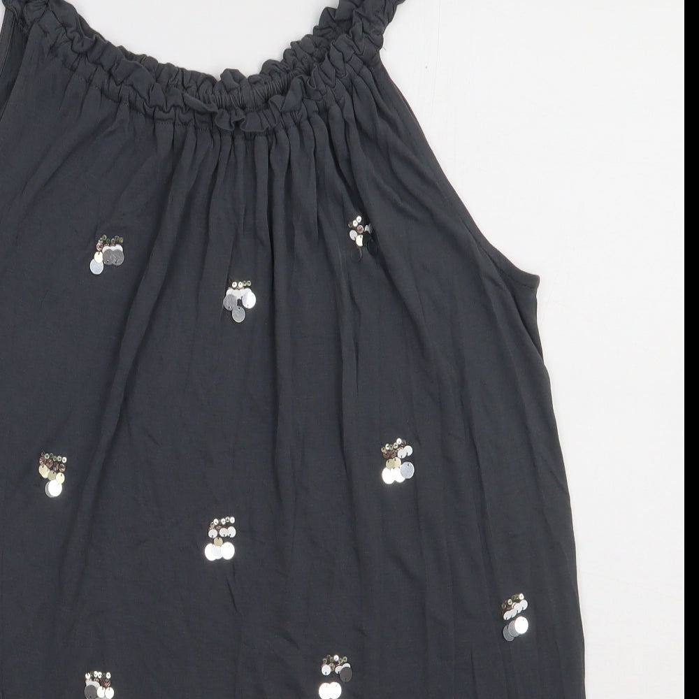 Womens UK Size 12 NEXT Grey Basic Tank