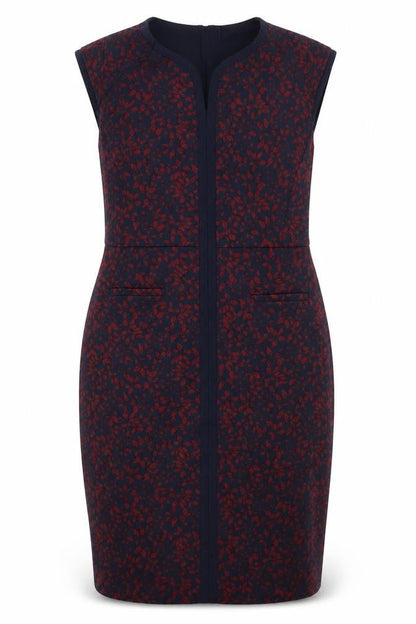 sainsburys Womens Red Geometric Polyester Bodycon  Size 12  V-Neck Pullover