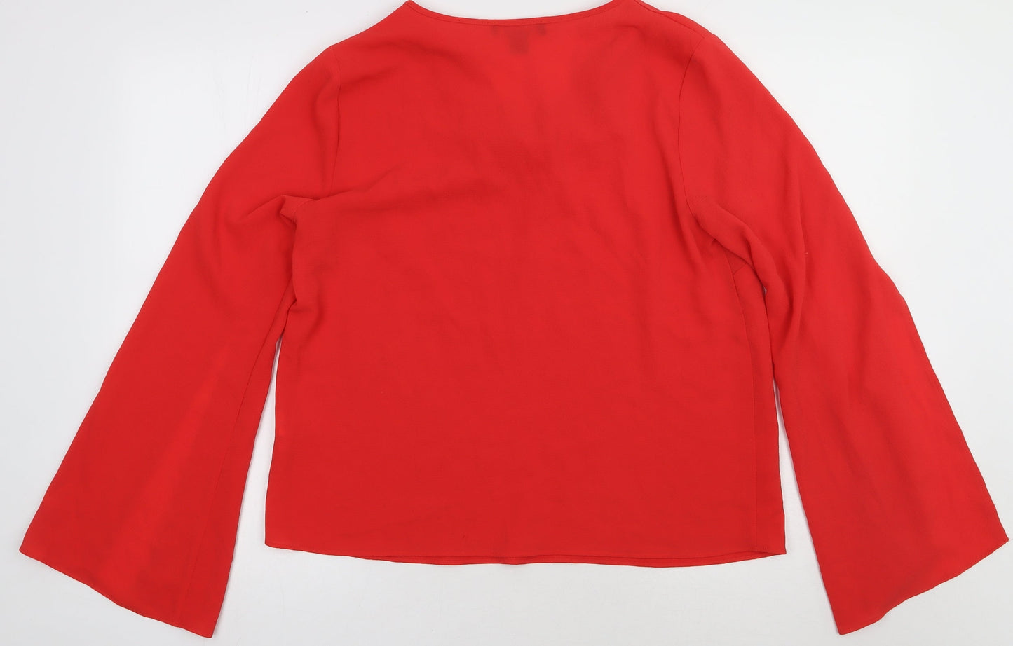 Primark Womens Pink  Polyester Basic Blouse Size 12 V-Neck