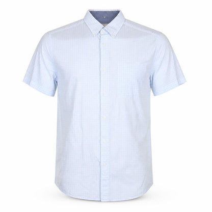 Mens UK Size S NEXT Blue  Button-Up Short Sleeve Casual Shirt