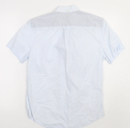 Mens UK Size S NEXT Blue  Button-Up Short Sleeve Casual Shirt