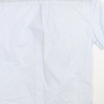 Mens UK Size S NEXT Blue  Button-Up Short Sleeve Casual Shirt