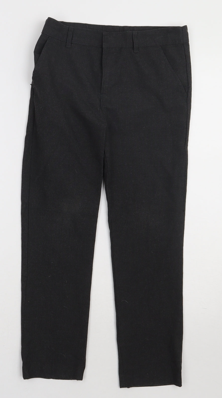 F&F Boys Grey  Polyester Capri Trousers Size 8-9 Years  Regular Hook & Eye - school Wear