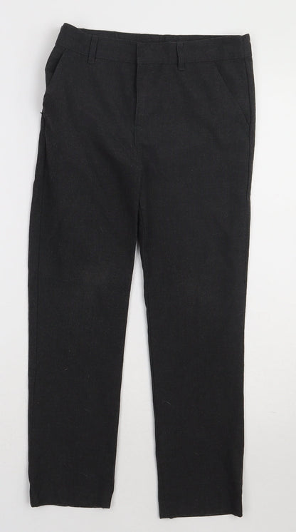 F&F Boys Grey  Polyester Capri Trousers Size 8-9 Years  Regular Hook & Eye - school Wear