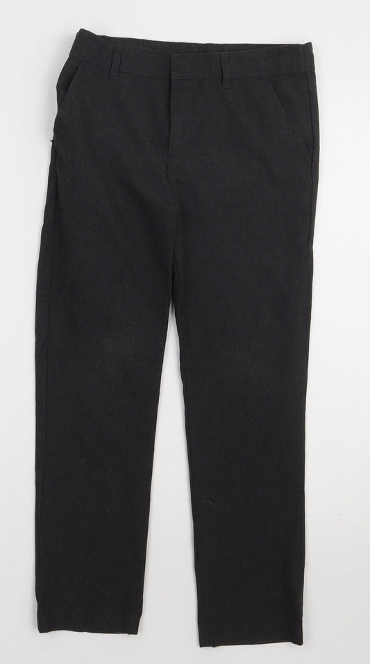 F&F Boys Grey  Polyester Capri Trousers Size 8-9 Years  Regular Hook & Eye - school Wear