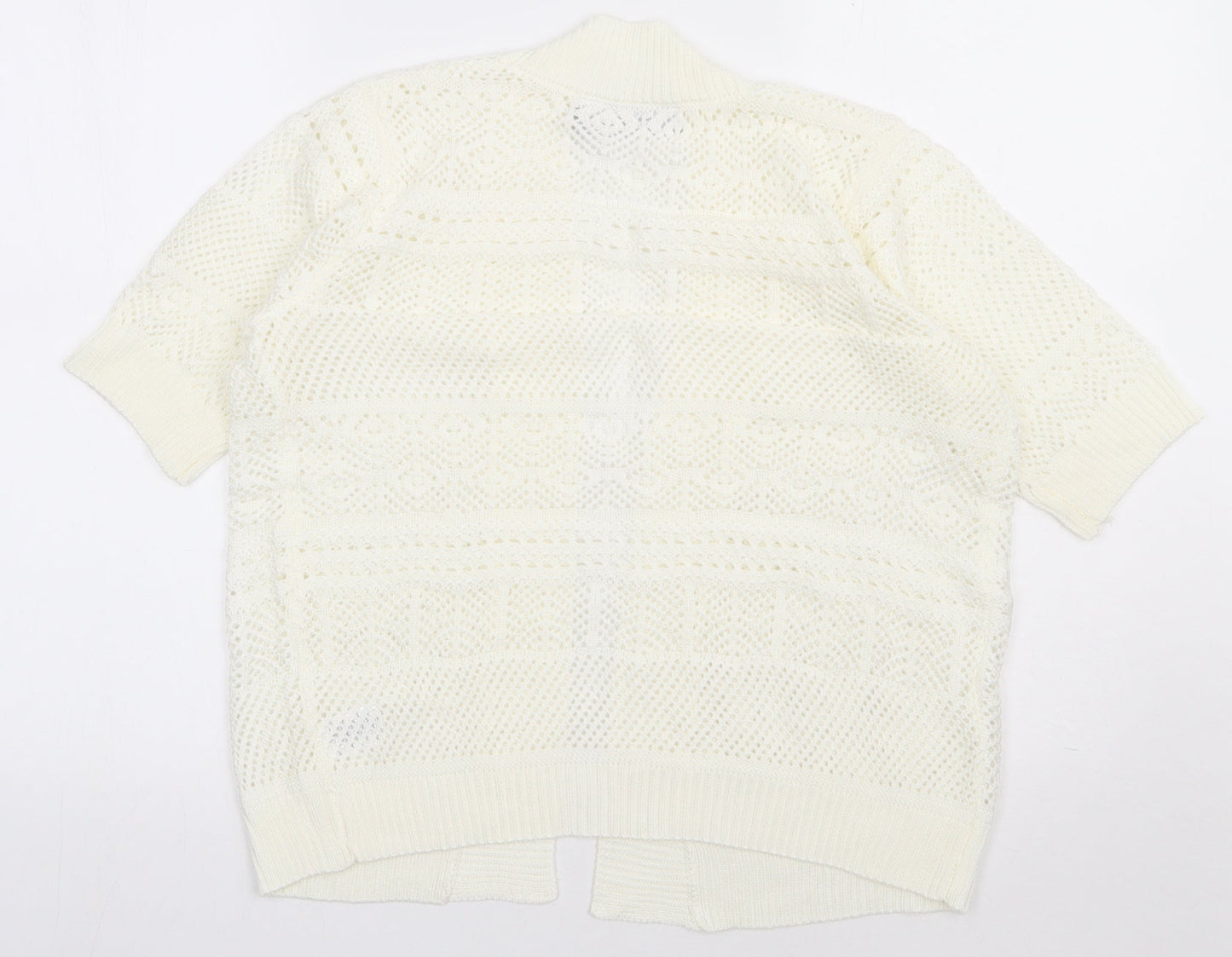 Womens UK Size M Nina Leonard Beige Cardigan Jumper