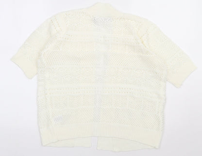 Womens UK Size M Nina Leonard Beige Cardigan Jumper