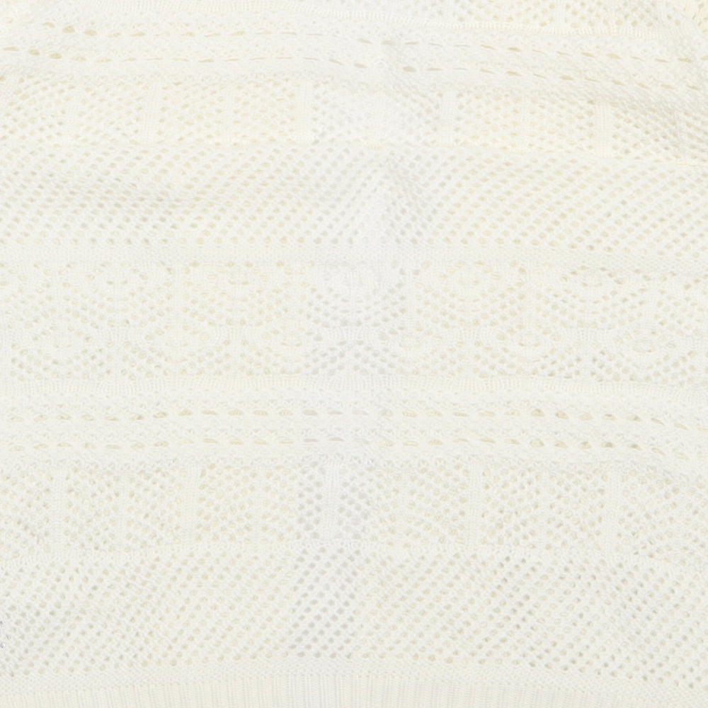 Womens UK Size M Nina Leonard Beige Cardigan Jumper
