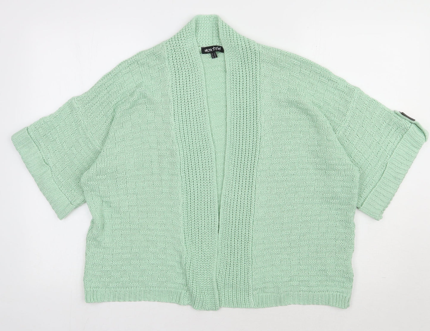 Womens UK Size 4 Marble Green Cardigan Jumper