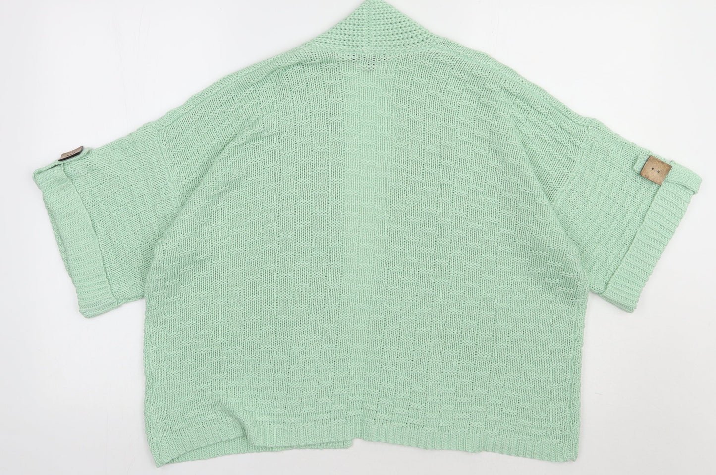 Womens UK Size 4 Marble Green Cardigan Jumper