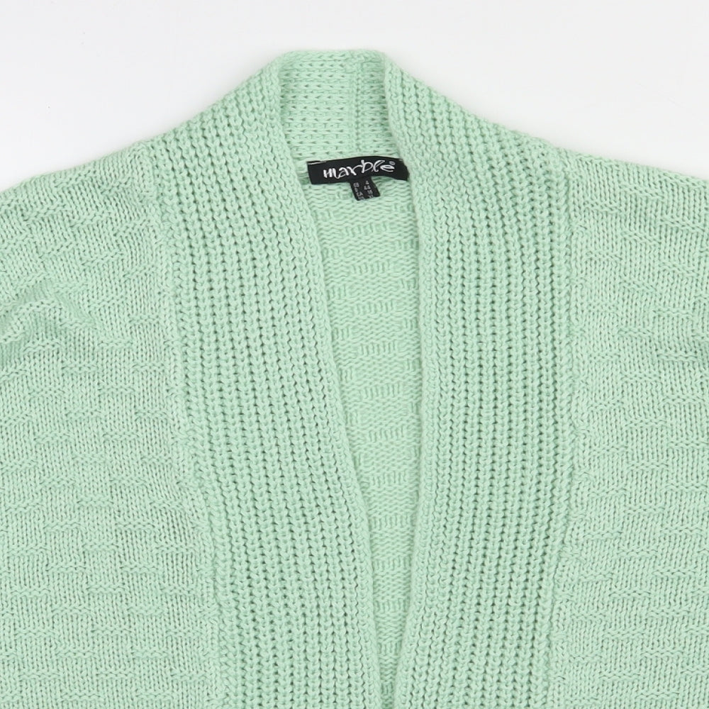 Womens UK Size 4 Marble Green Cardigan Jumper