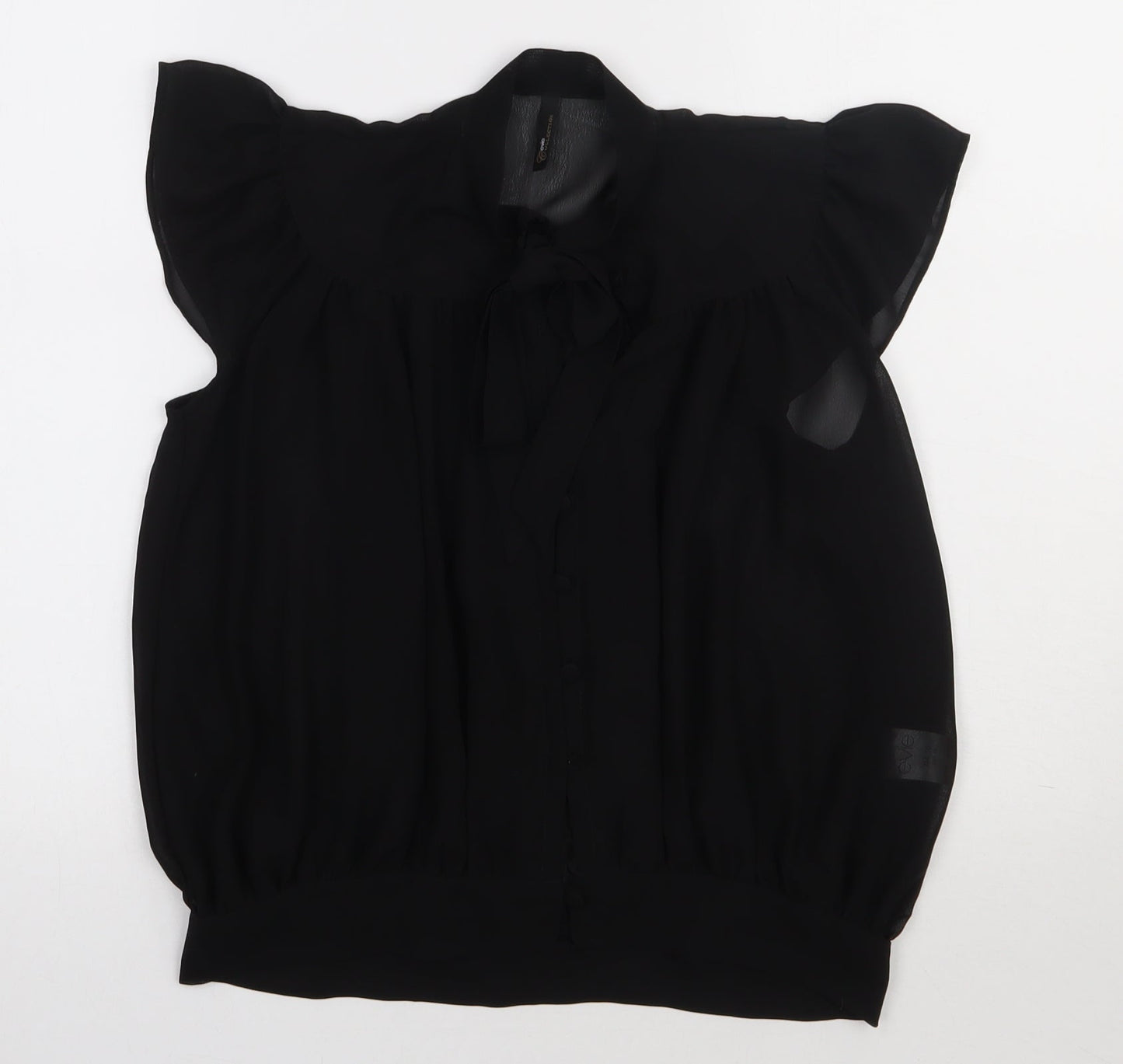 Womens UK Size 10 evie Black Basic Button-Up