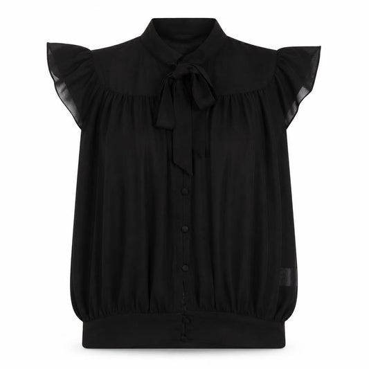 Womens UK Size 10 evie Black Basic Button-Up