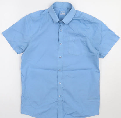 NEXT Boys Blue  Polyester Basic Button-Up Size 12 Years Collared Button - school Wear