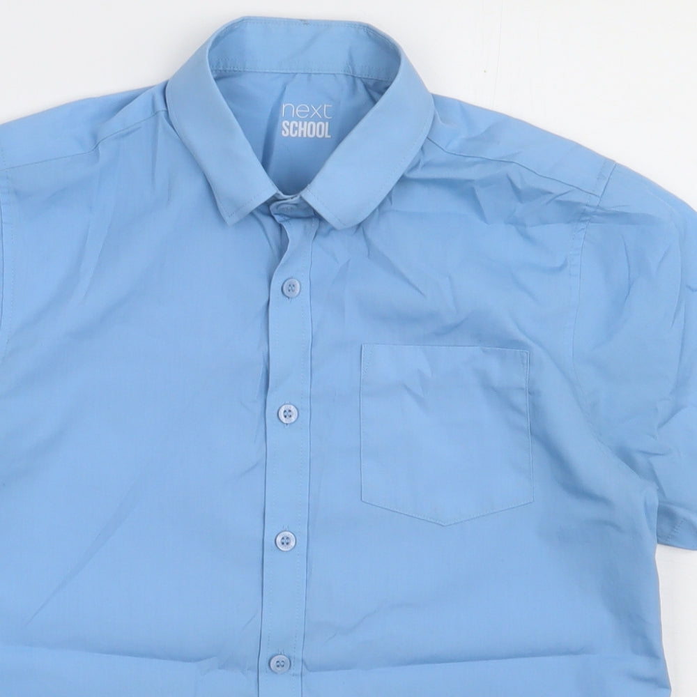 NEXT Boys Blue  Polyester Basic Button-Up Size 12 Years Collared Button - school Wear