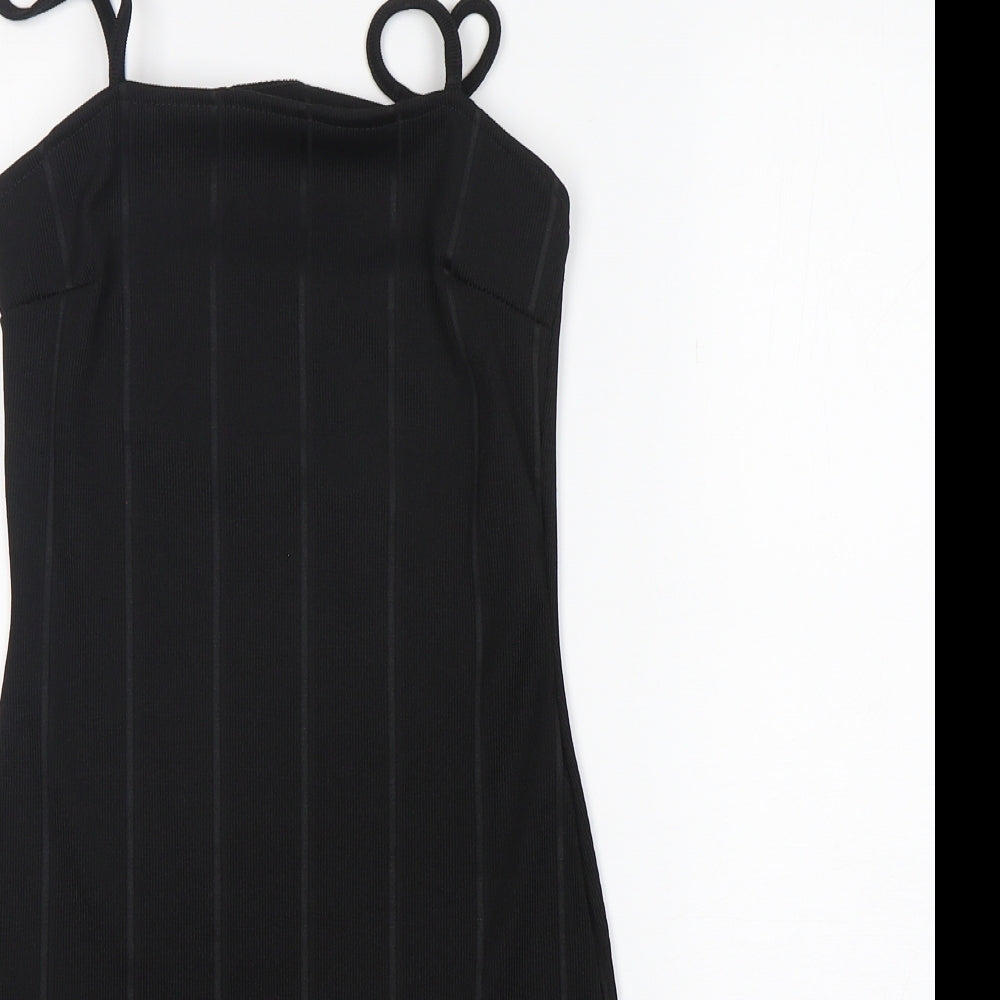 In the Style Womens Black  Polyester Mini  Size 8  Off the Shoulder