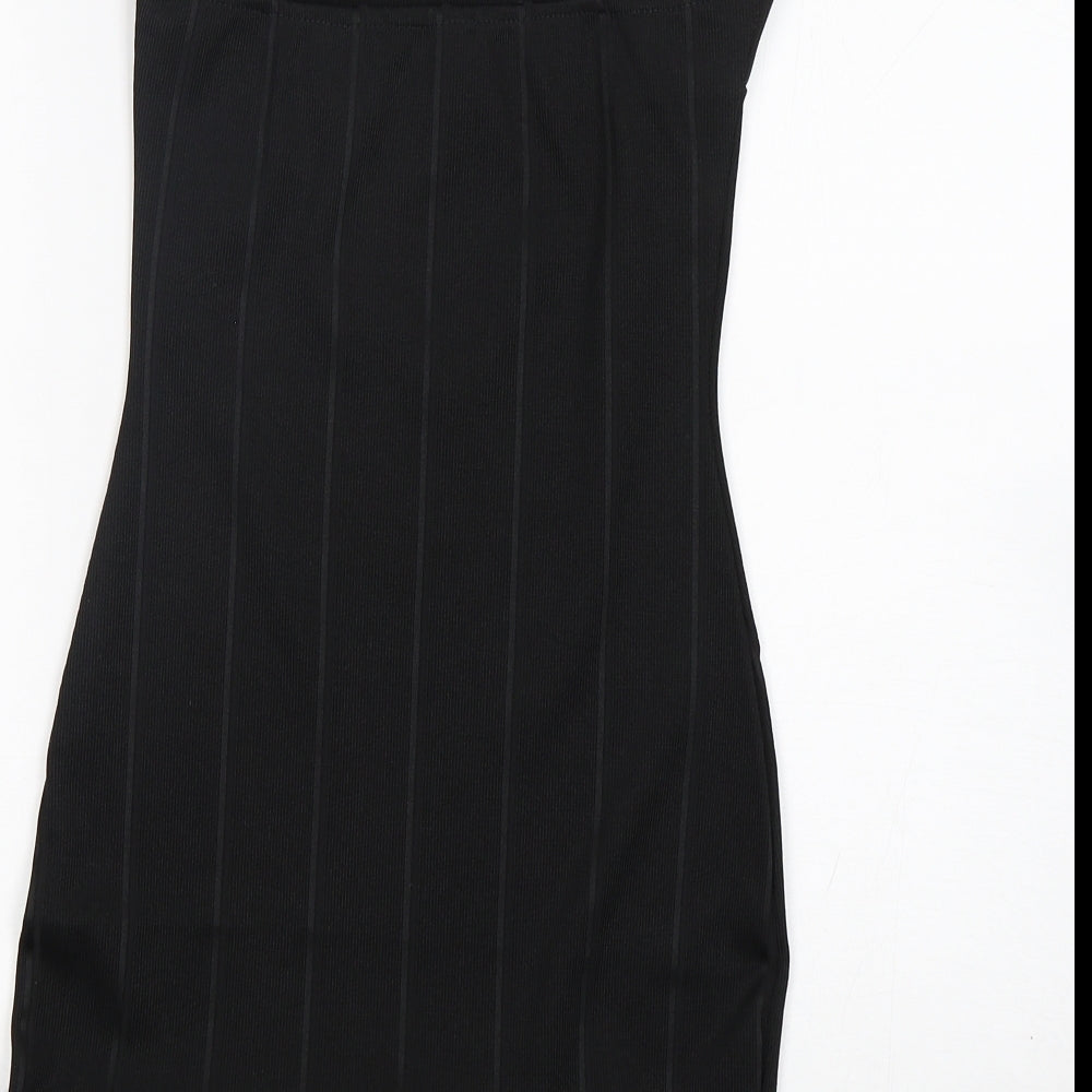 In the Style Womens Black  Polyester Mini  Size 8  Off the Shoulder