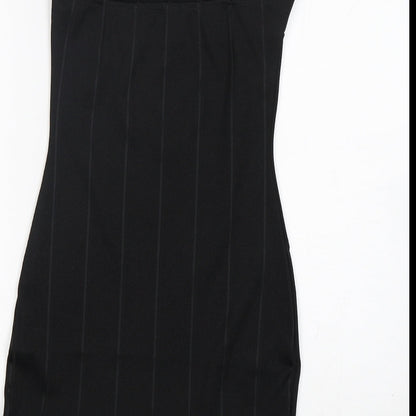 In the Style Womens Black  Polyester Mini  Size 8  Off the Shoulder