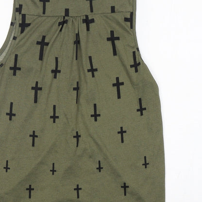 Womens UK Size 14 Atmosphere Green Basic Button-Up
