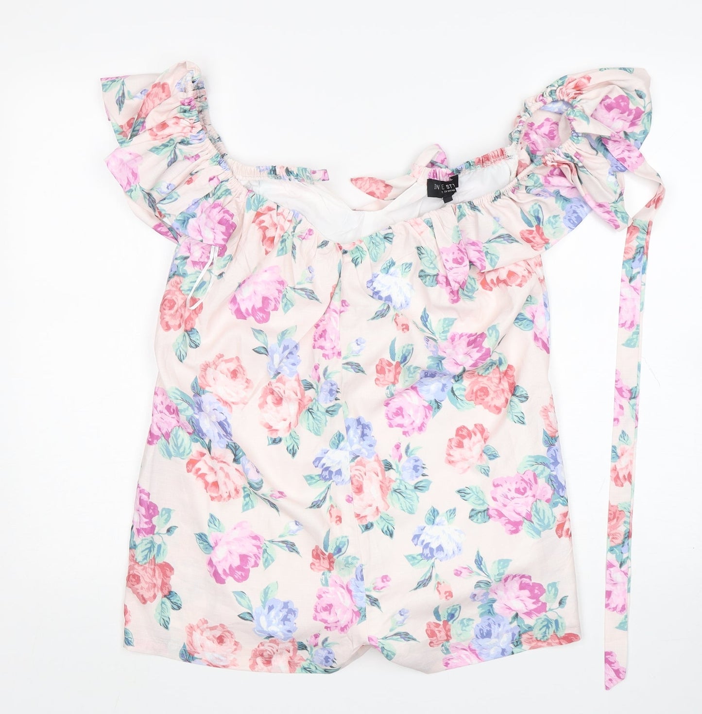 In the Style Womens Multicoloured Floral Polyester Playsuit One-Piece Size 8