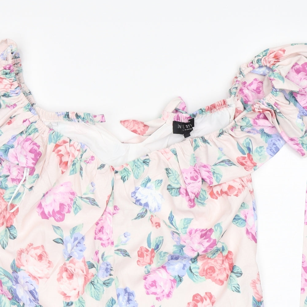 In the Style Womens Multicoloured Floral Polyester Playsuit One-Piece Size 8