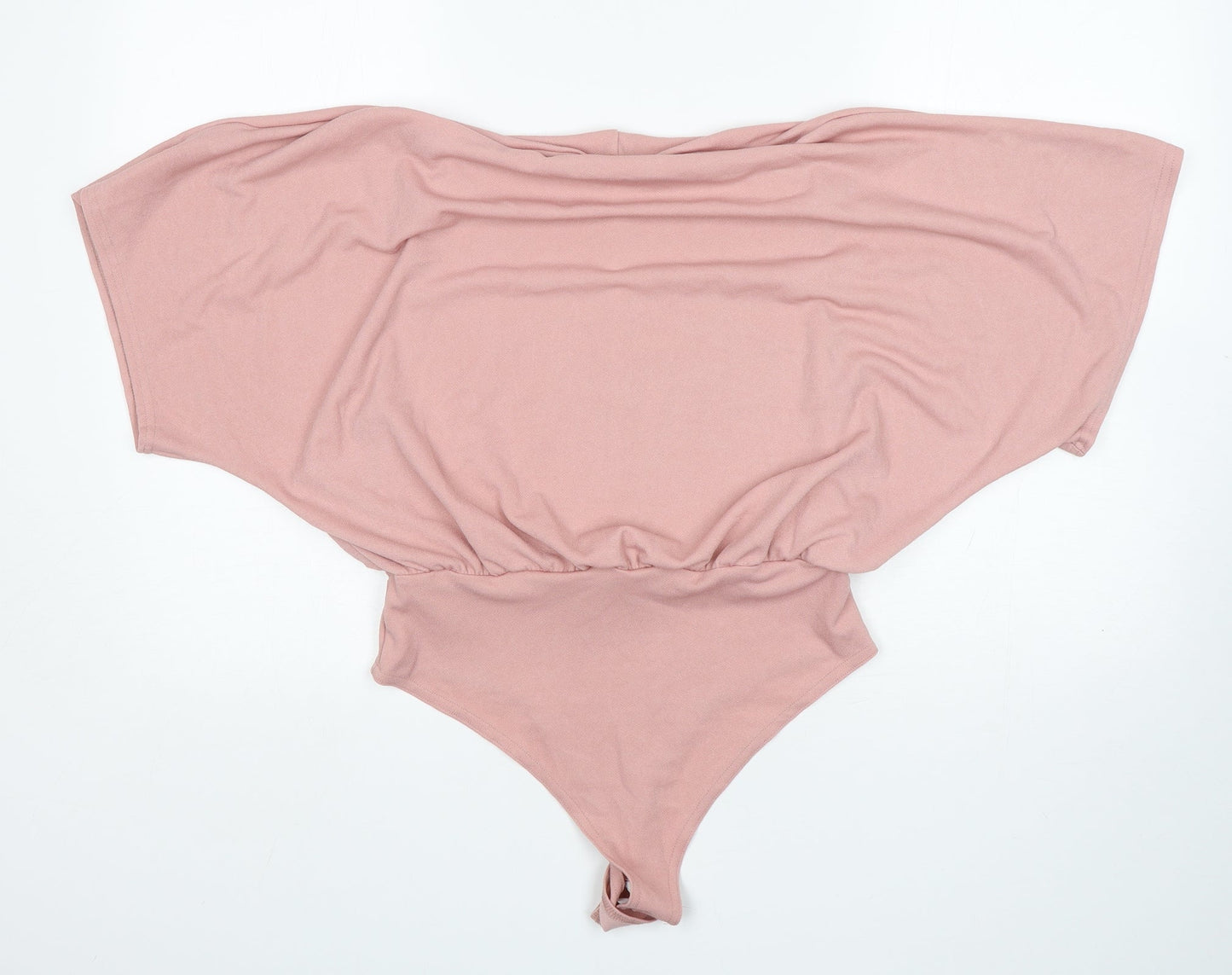 Boohoo Womens Pink  Polyester Bodysuit One-Piece Size 12