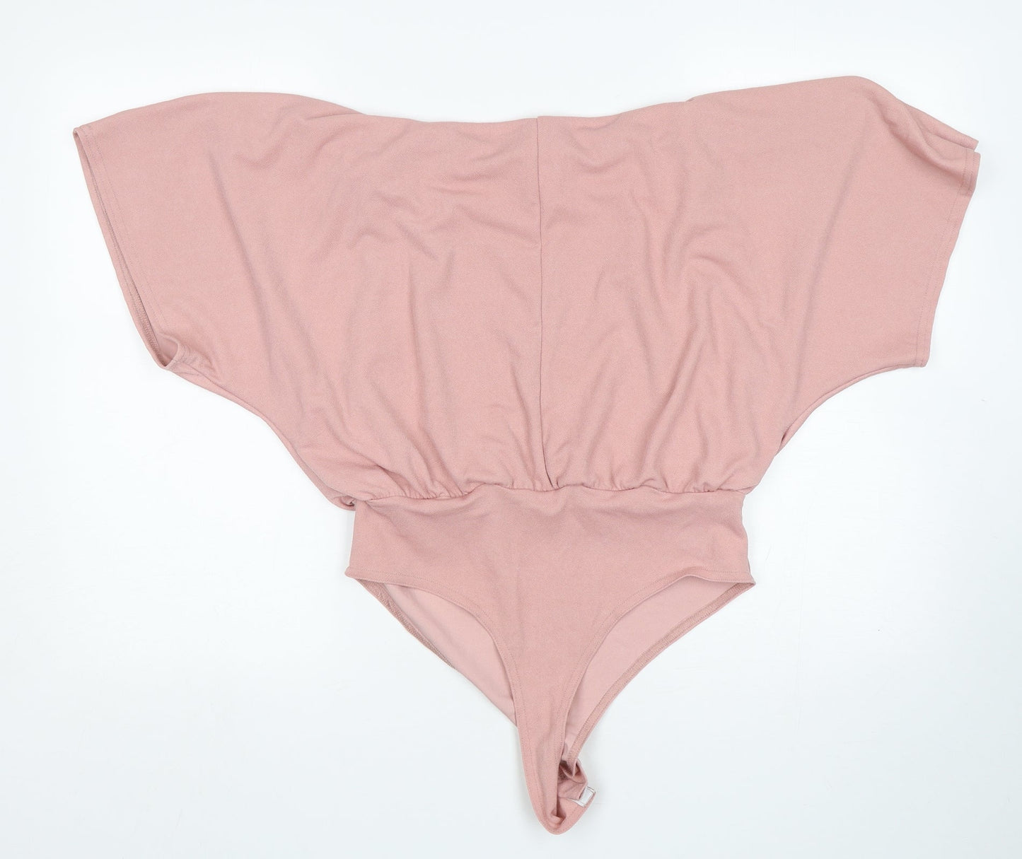 Boohoo Womens Pink  Polyester Bodysuit One-Piece Size 12