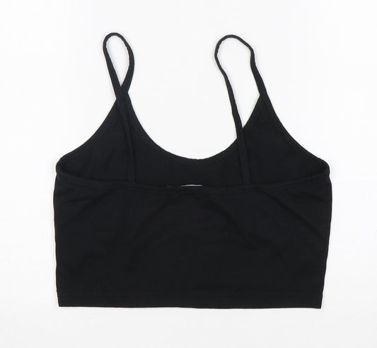 Nasty Gal Womens Black  Polyester Cropped Tank Size 14 Round Neck