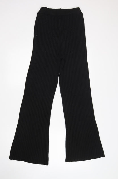 Womens UK Size S Misspap Regular Fit Sweatpants Black Trousers