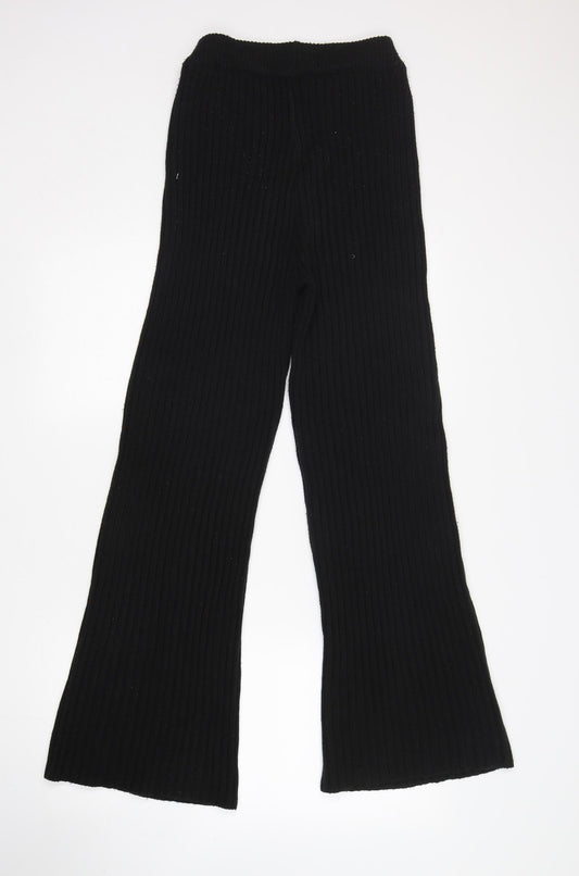 Womens UK Size S Misspap Regular Fit Sweatpants Black Trousers