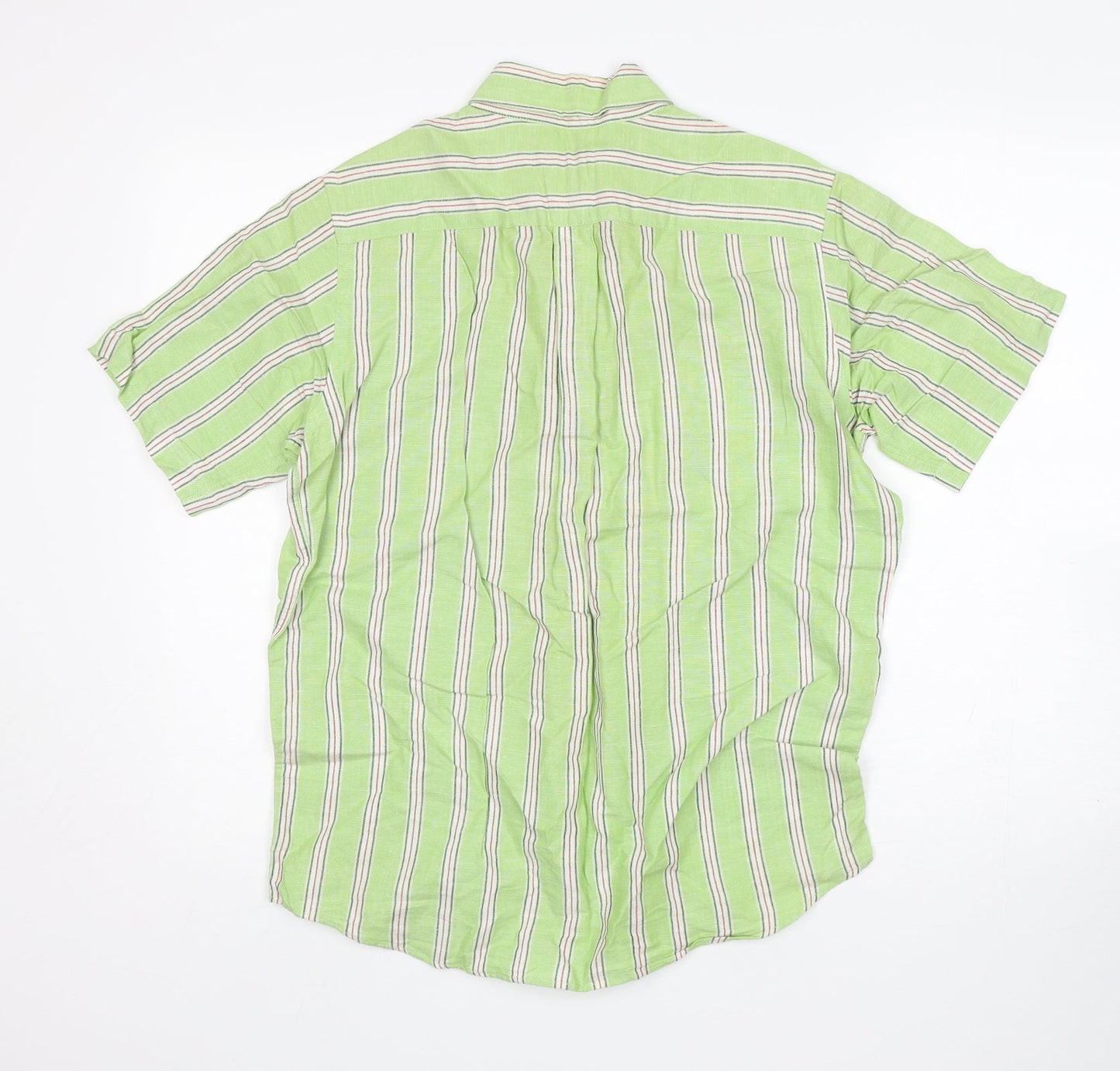 Mens UK Size M Murphy & Nye Green  Button-Up Short Sleeve Casual Shirt
