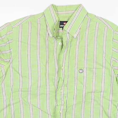 Mens UK Size M Murphy & Nye Green  Button-Up Short Sleeve Casual Shirt