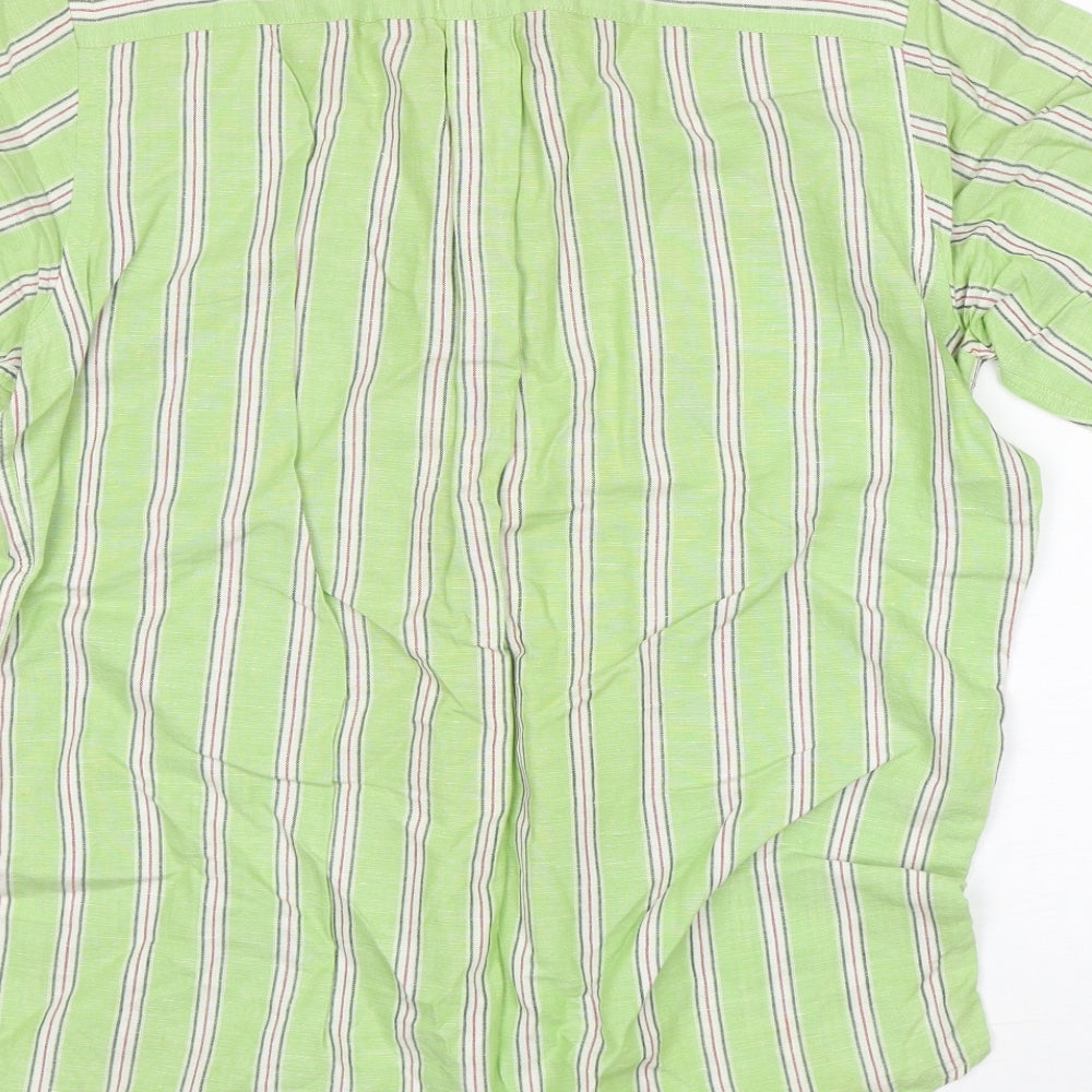 Mens UK Size M Murphy & Nye Green  Button-Up Short Sleeve Casual Shirt